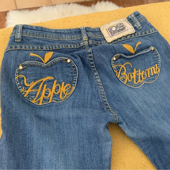 Apple Bottoms Denim - Apple Bottoms Stitched Pockets Medium Wash Bootcut Jeans